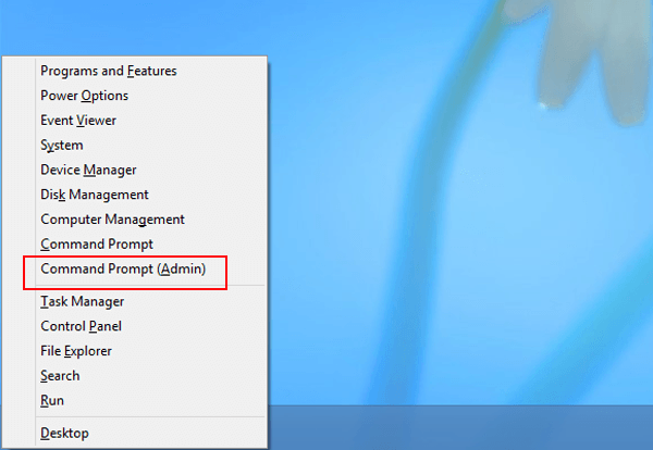 select command prompt admin