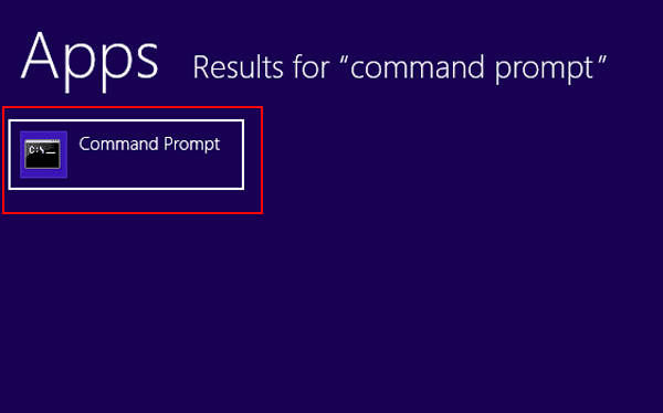 select command prompt