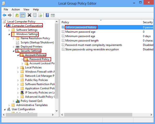 locate enforce password histort policy