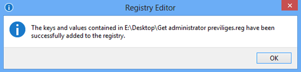 code in reg file added to registry