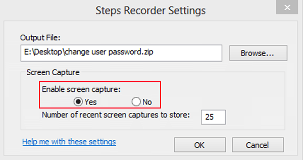 choose enable or disable screen capture