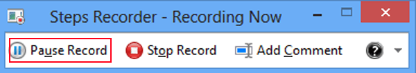 choose pause record