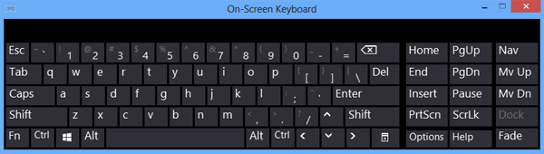 on screen keyboard