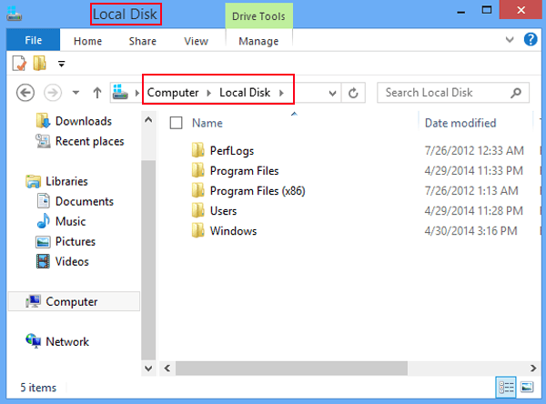 folders opened in the same window