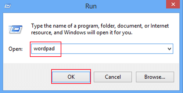 Image result for how to open wordpad using run command
