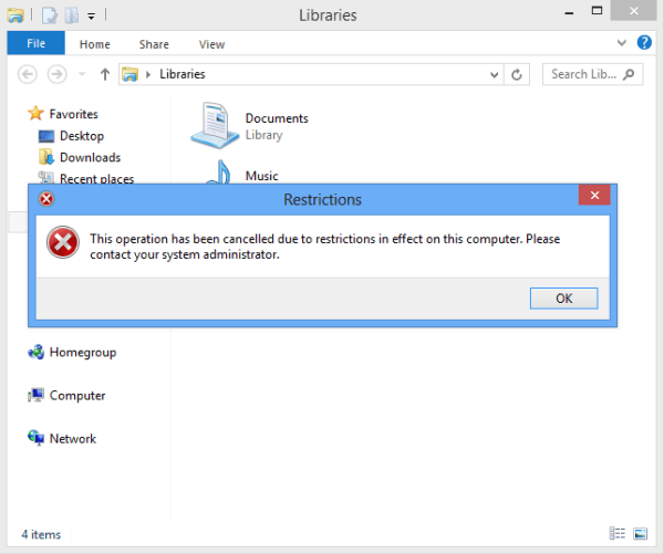 access folder options