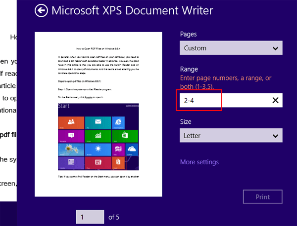 enter a range or page numbers