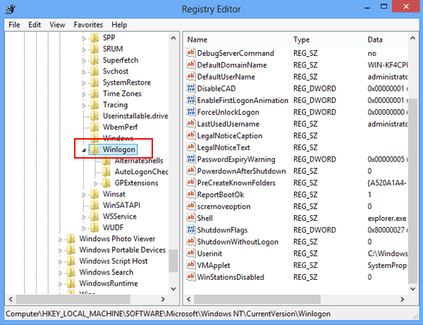 find winlogon