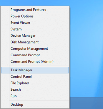 select task manager in the menu