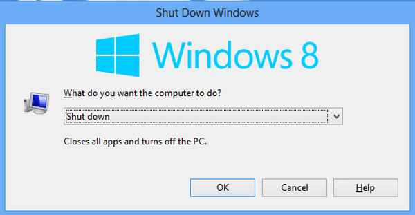open shut down windows