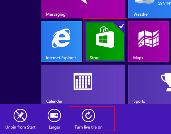 live tile windows 8