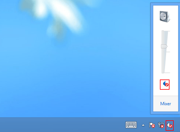 click muted sound icons