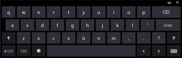 windows 8 touch keyboard