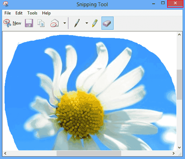 click close button to turn off snipping tool