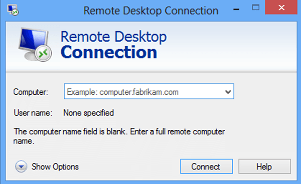 remote desktop connection