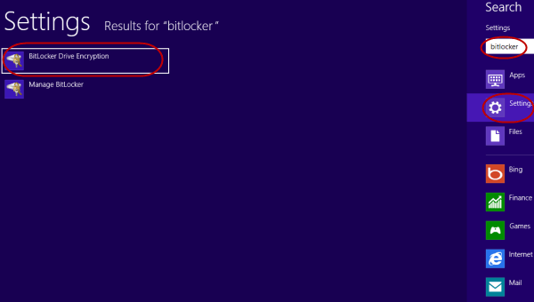 open bitlocker drive encrytion