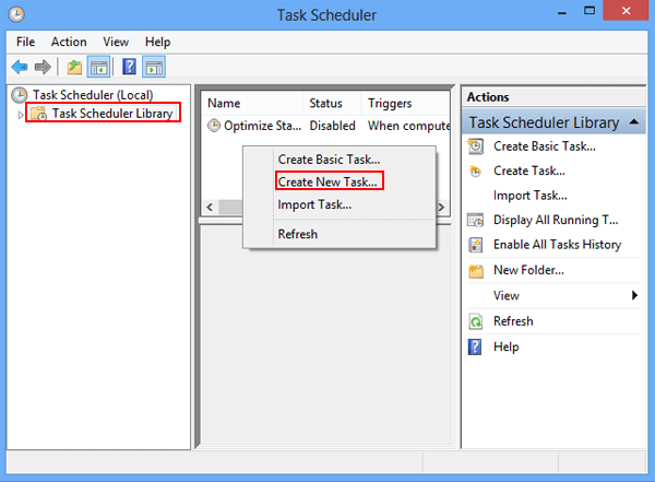 choose task scheduler library and create new task in the middle