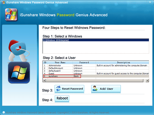 remove forgotten windows administrator password