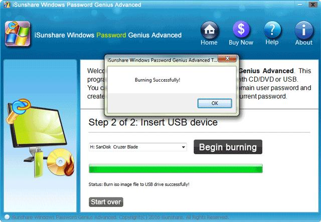 burn software into bootable usb drive