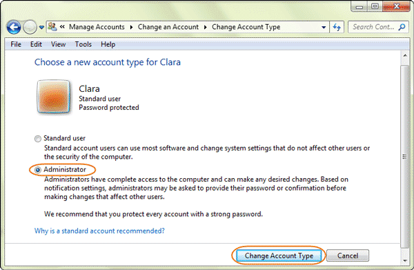 delete administrator user account in windows 8.1