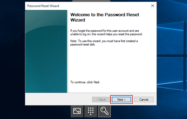 reset windows forgotten password with reset disk