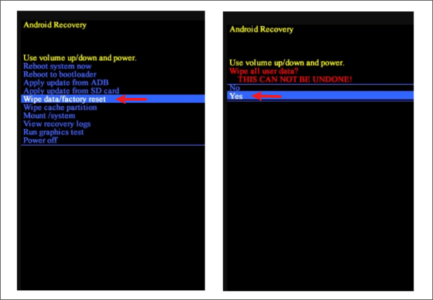 factory reset lenovo table