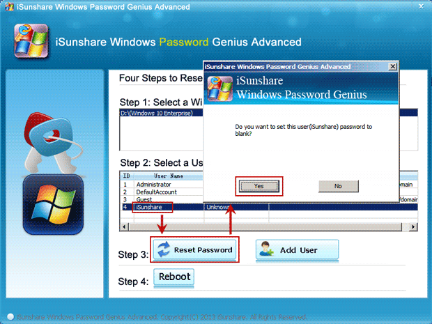 remove Windows forgotten administrator password