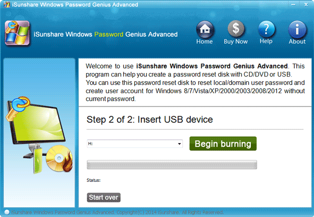 burn samsung password reset disk