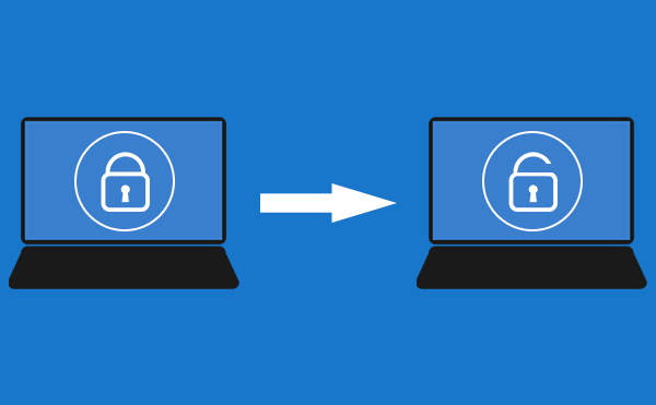 unlock locked laptop without password