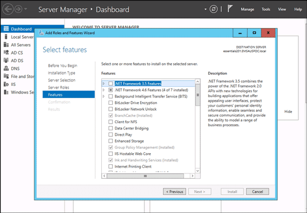 windows server essential role