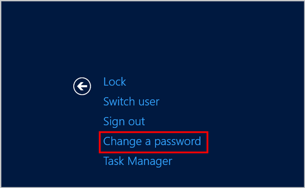 change a password