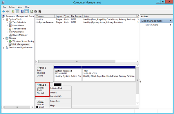 create windows server 2012 vhdx successfully