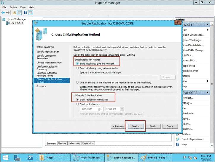 choose intial replication method