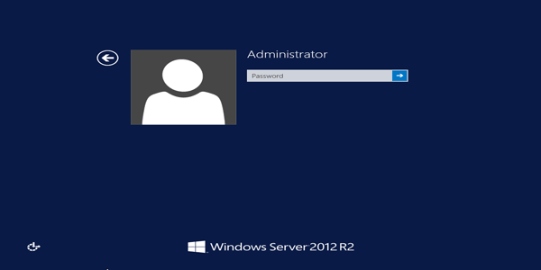 login server 2012 r2 with default administrator