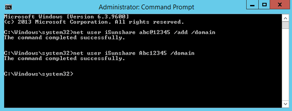 create domain user in server 2012 r2