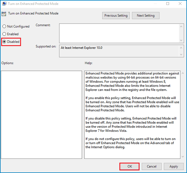 disable internet explorer enhanced security configuration