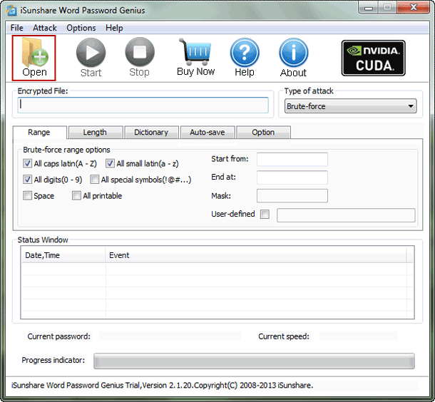 importer un document Word protégé par mot de passe pour récupérer le mot de passe