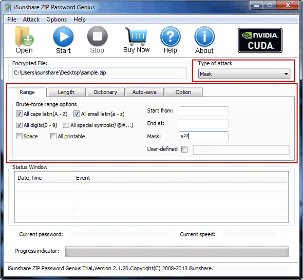 set zip file password recovery method