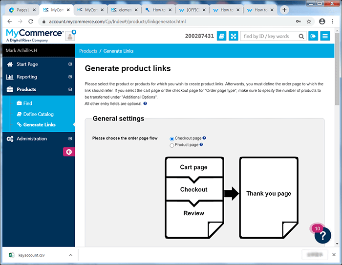 generate product link