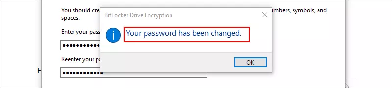Successfully Reset the BitLocker Password