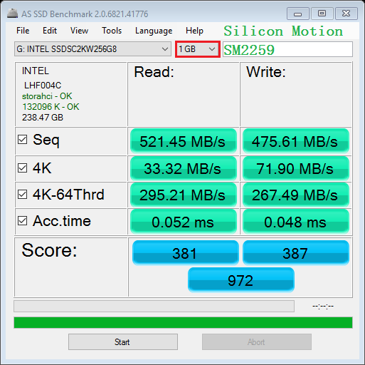 intel 1g sequential