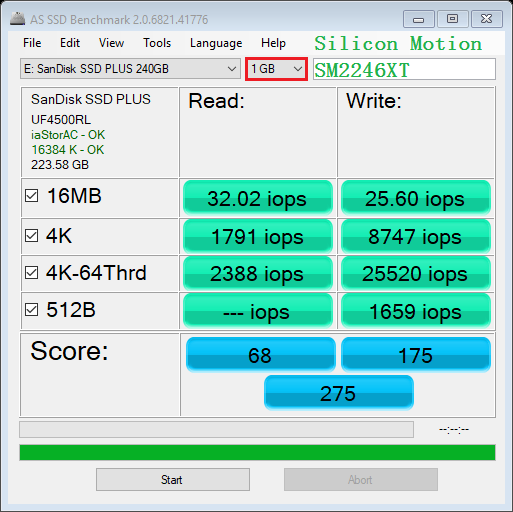 sandisk 1g random