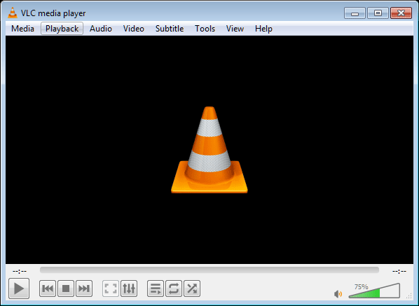 the interface of VLC Media Player