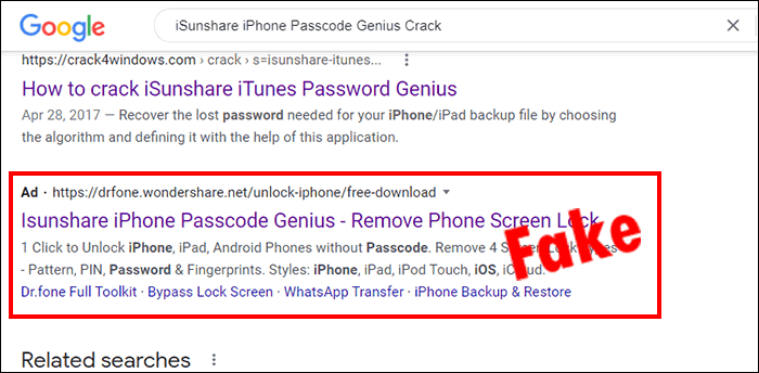 fake iphone passcode genius advertising
