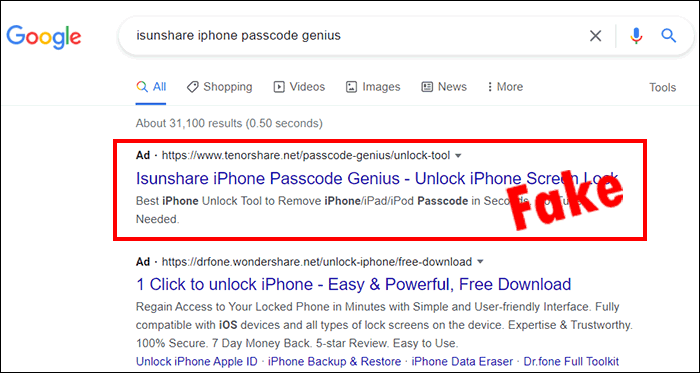 fake isunshare iphone passcode genius