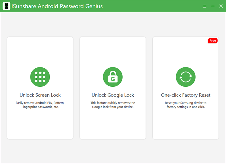 iSunshare Android Password Genius screenshot