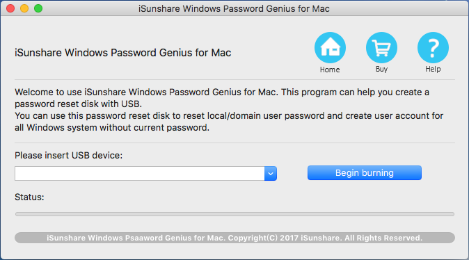 Windows Password Genius for Mac screenshot