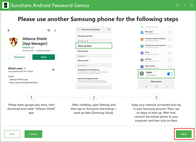 Create Alliance Shield x Account For Samsung Android 11 Frp