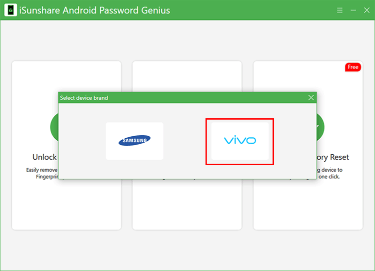 select Vivo brand