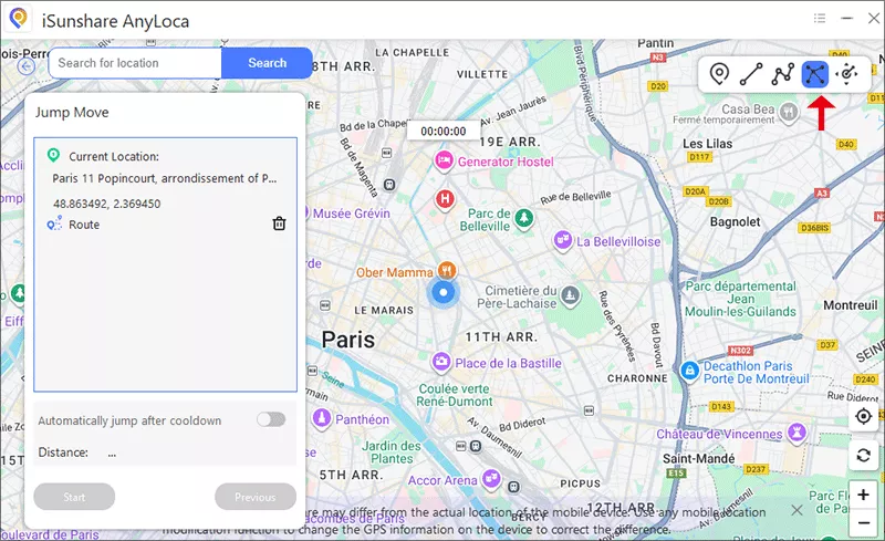 choose Jump move mode